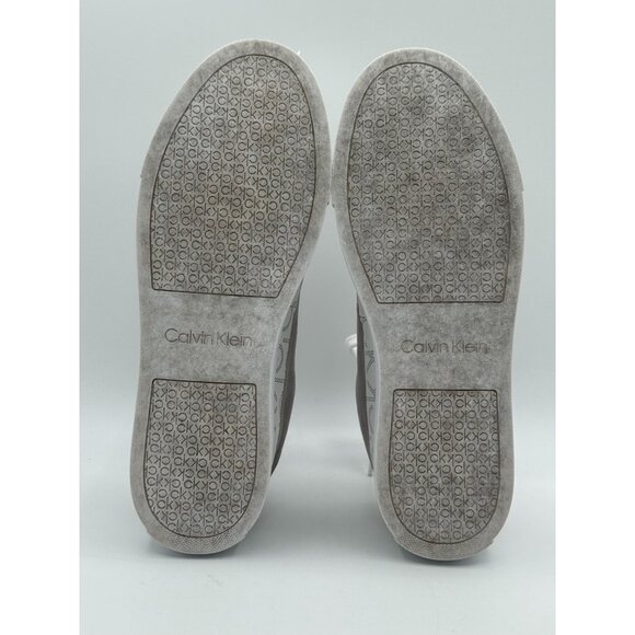 Calvin Klein Womens Low-Top Sneakers Gray & White Casual Shoes Size 8.5 - Picture 8 of 8